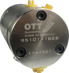 Rotary union 2KA-R-M42X1,5 diagonally to the front with article number 9510141822 from OTT-JAKOB Spanntechnik